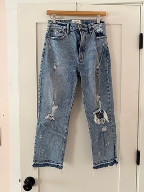 abercrombie & fitch ultra high rise ankle straight curve love jeans size 27/4S